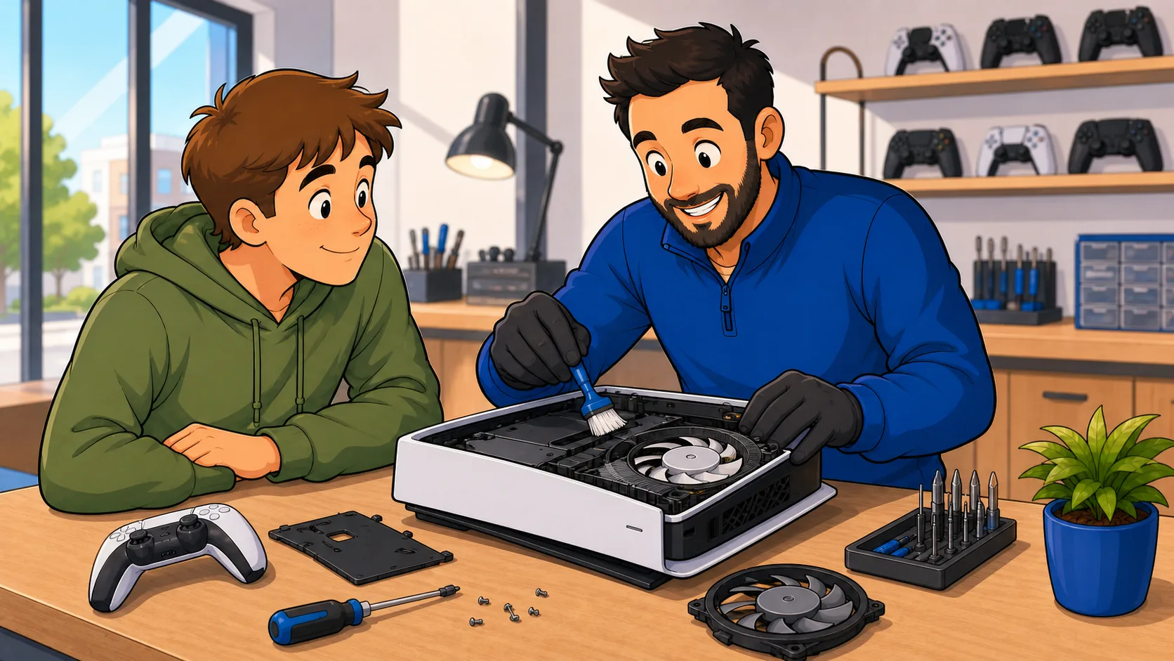 Illustratie: Consoles en controllers