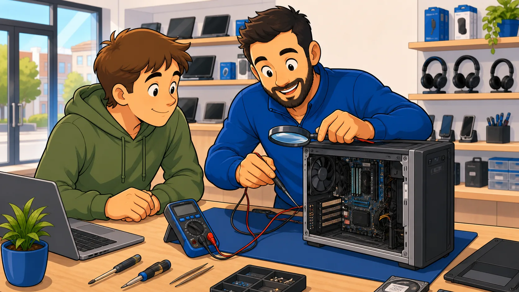 Illustratie: PC- en Mac-reparatie