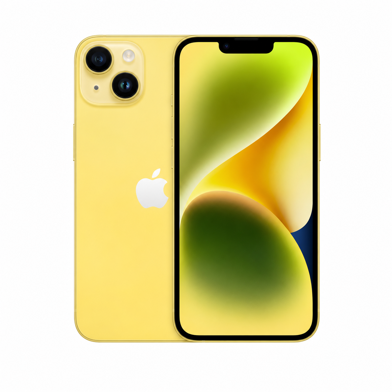 iPhone 14 présenté de face et de dos