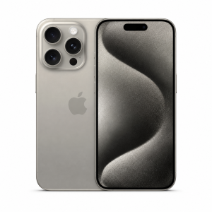 iPhone 15 Pro présenté de face et de dos